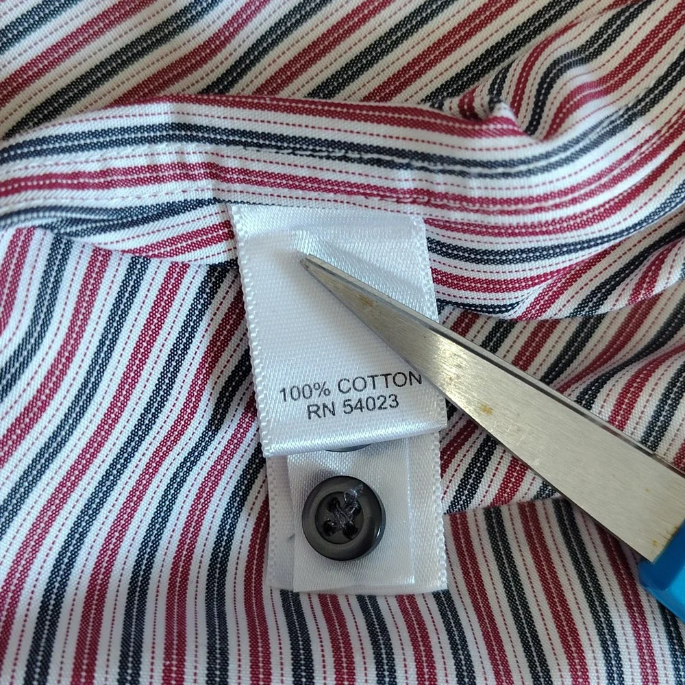 Banana Republic Dress Shirt Sze L 16-16 1/2 Classic Fit Tailored Office Striped